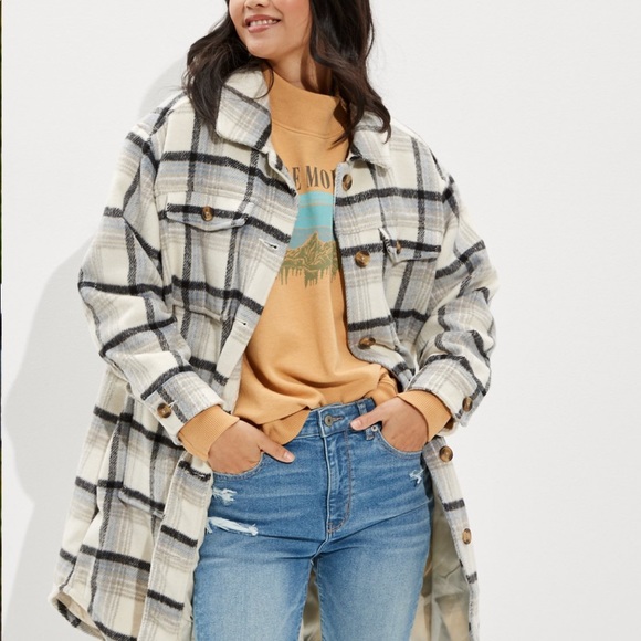 American Eagle Oversized Plaid Flannel 